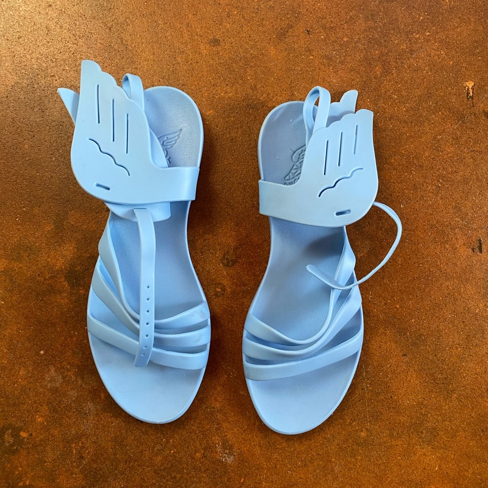 Ancient Greek Sandals Light Blue Winged Sandals 39 EU 8.5-9 US